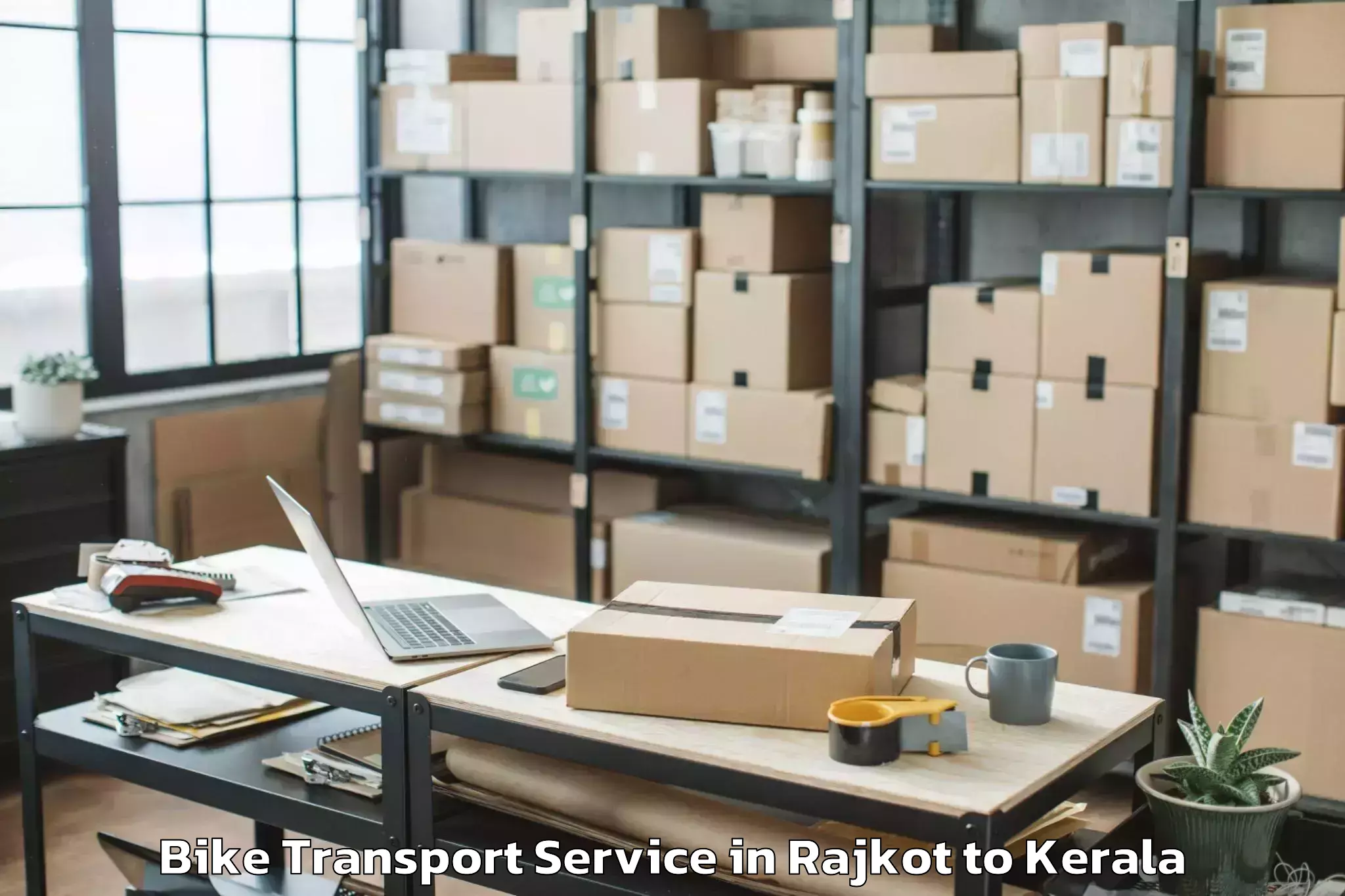 Book Rajkot to Chirayinkeezhu Bike Transport Online